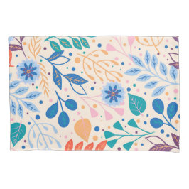 Funda De Cojín Patrón de follaje moderno de hojas coloridas