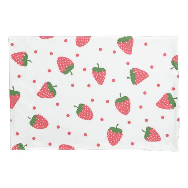 Funda De Cojín Patrón de fresa (Anverso)