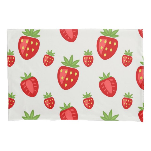 Funda De Cojín Patrón de fresa (Anverso)