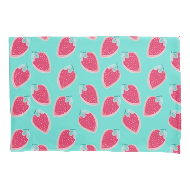 Funda De Cojín Patrón de fresa de fresa (Anverso-izquierdo)