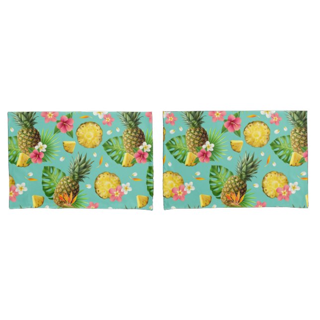 Funda De Cojín Patrón de fruta tropical (Anverso - Set)