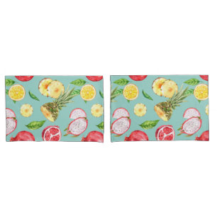 Funda De Cojín Patrón de fruta tropical