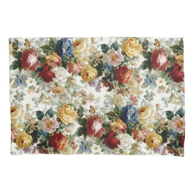 Funda De Cojín Patrón de Garland Rosa romántico (Anverso)