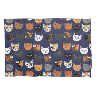 Funda De Cojín Patrón de gatitos en todas partes