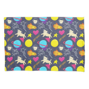 Funda De Cojín Patrón de gato espacial