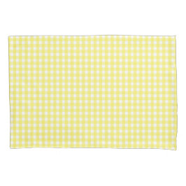 Funda De Cojín Patrón de Gingham amarillo Pastel