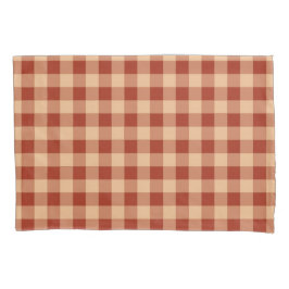 Funda De Cojín Patrón de Gingham controlado de Brown