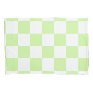 Funda De Cojín Patrón de Gingham de Pastel Verde