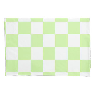 Funda De Cojín Patrón de Gingham de Pastel Verde