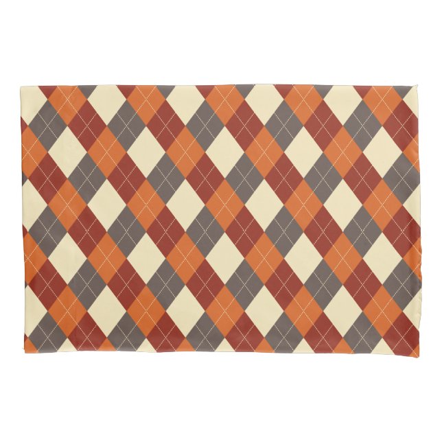 Funda De Cojín Patrón de Gingham otoño/otoño (Anverso)