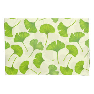Funda De Cojín Patrón de Ginkgo en blanco roto