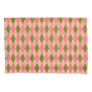 Funda De Cojín Patrón de gránulos rosados y verdes pasteles