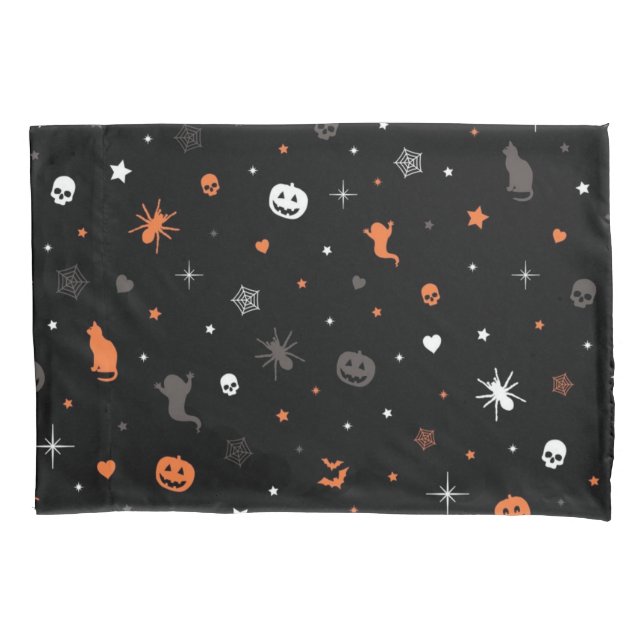 Funda De Cojín Patrón de Halloween (Anverso)