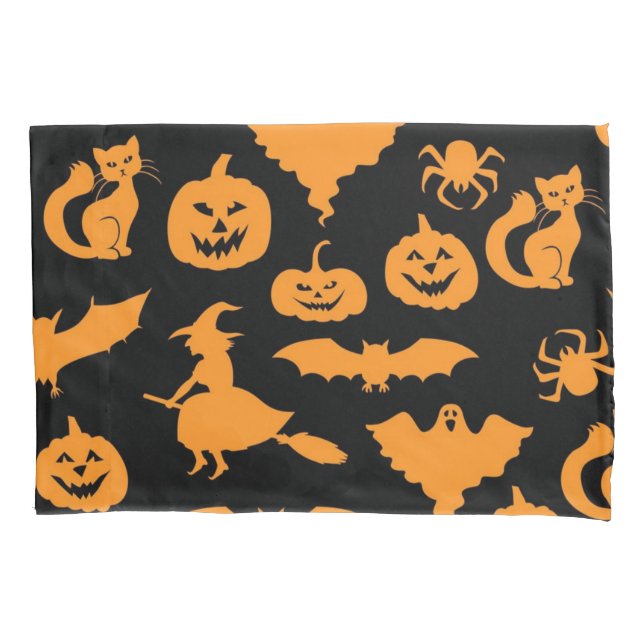 Funda De Cojín Patrón de Halloween (Anverso)