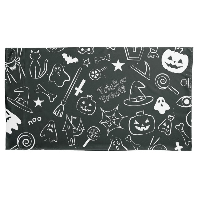 Funda De Cojín Patrón de Halloween (Anverso)