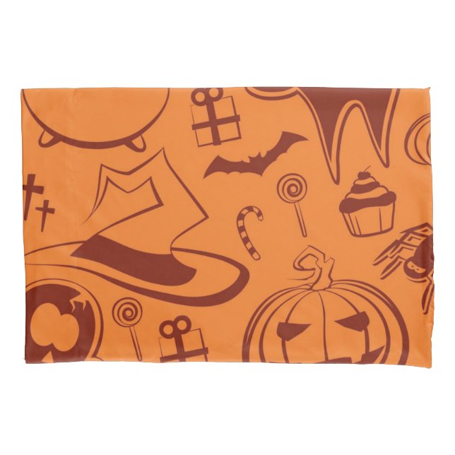 Funda De Cojín Patrón de Halloween (Anverso)
