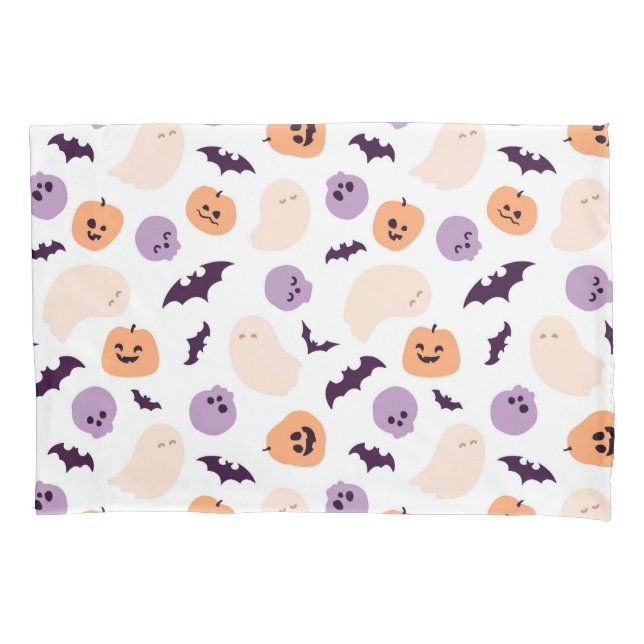Funda De Cojín Patrón de Halloween para niños divertidos (Anverso)
