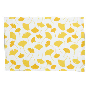 Funda De Cojín Patrón de hoja de Ginkgo amarillo