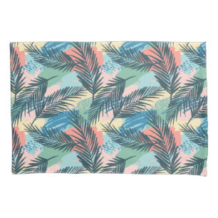 Funda De Cojín Patrón de hoja tropical pastoral