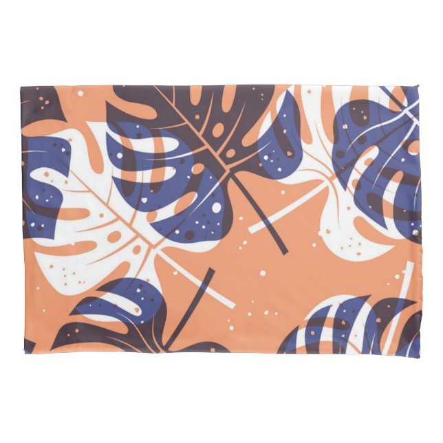 Funda De Cojín Patrón de hojas (Anverso)
