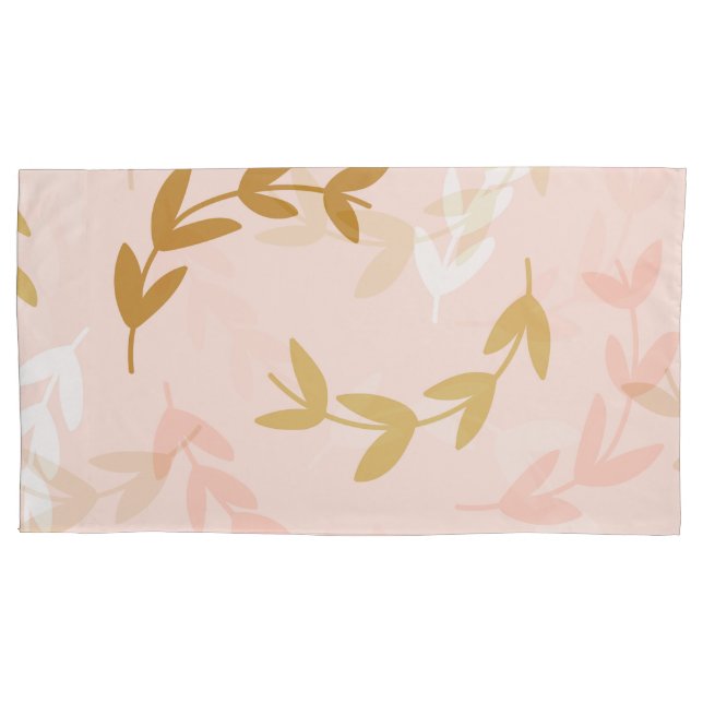 Funda De Cojín Patrón de hojas 4 (Anverso)