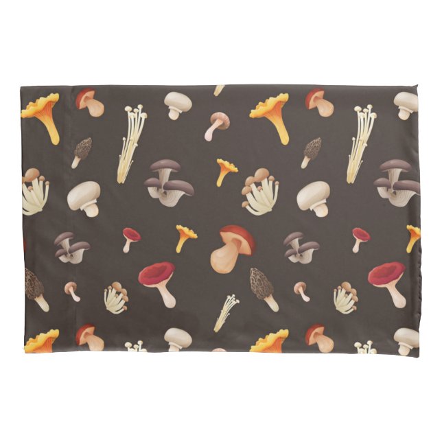 Funda De Cojín Patrón de hongos (Anverso)