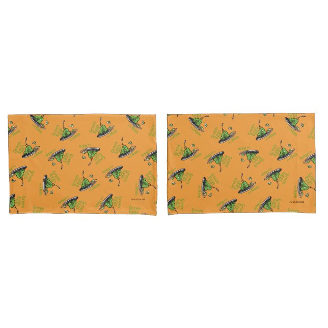 Funda De Cojín Patrón de Huevos Verdes y Jamón (Anverso - Set)