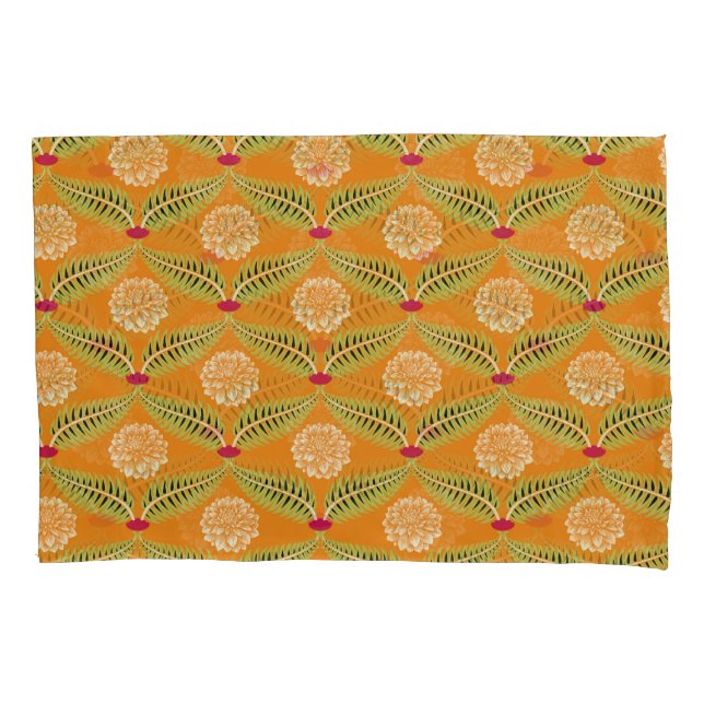 Funda De Cojín Patrón de Ilustracion tradicional indio. (Anverso)