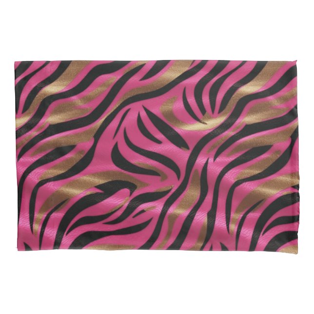 Funda De Cojín Patrón de impresión animal de rayas de cebra de or (Anverso)