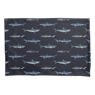 Funda De Cojín Patrón de invasión de tiburones