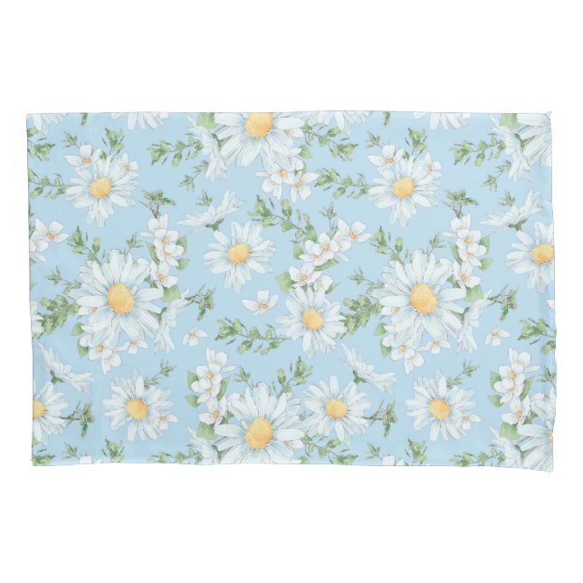 Funda De Cojín Patrón de jardín de flores Pastel Daisy (Anverso)