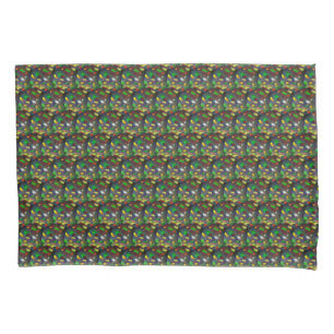 Funda De Cojín Patrón de joyas de ópalo negro moderno