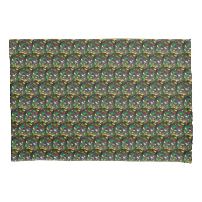 Funda De Cojín Patrón de joyas de ópalo negro moderno (Anverso)