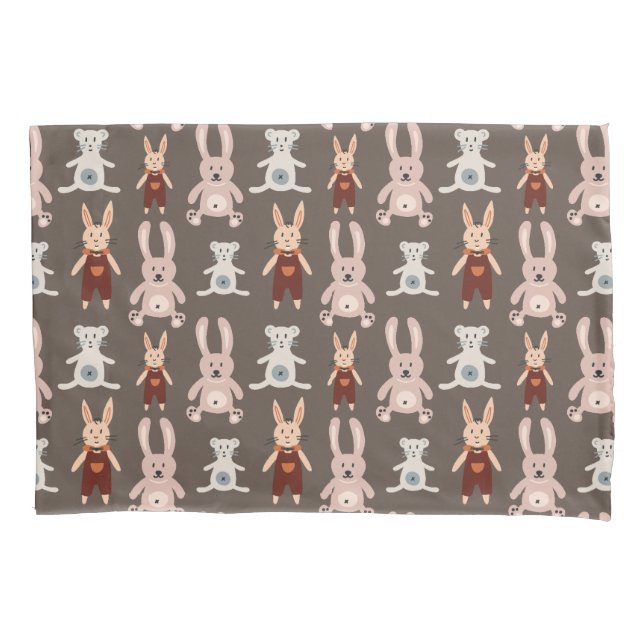 Funda De Cojín Patrón de juguete panda de juguete para bebé (Anverso)