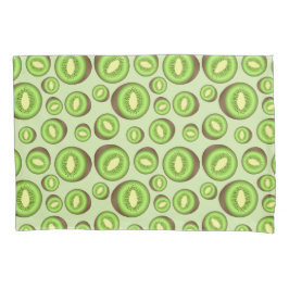 Funda De Cojín Patrón De Kiwifruta Verde Y Marrón