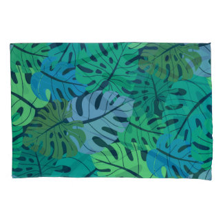 Funda De Cojín Patrón de la palma de la selva tropical sin foco