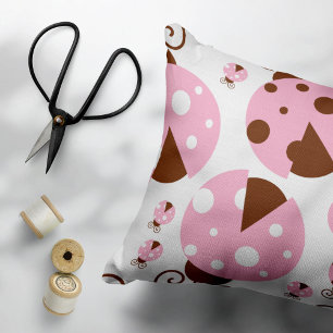 Funda De Cojín Patrón De Ladybugs, Cute Ladybugs, Pink Ladybugs