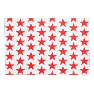 Funda De Cojín Patrón de las estrellas rojas