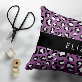 Funda De Cojín Patrón de leopardo, puntos, leopardo morado, tu no