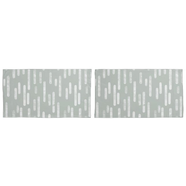 Funda De Cojín Patrón de líneas redondeadas entrecruzadas | Verde (Anverso - Set)