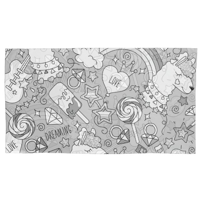 Funda De Cojín patrón de llama 4 (Anverso)