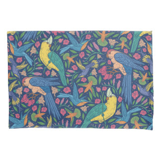 Funda De Cojín Patrón de loros de estilo Art Nouveau
