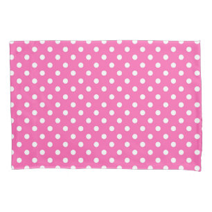 Funda De Cojín Patrón de lunares rosados para la concienciación s