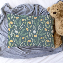 Funda De Cojín Patrón de maleza floral de Dandelion