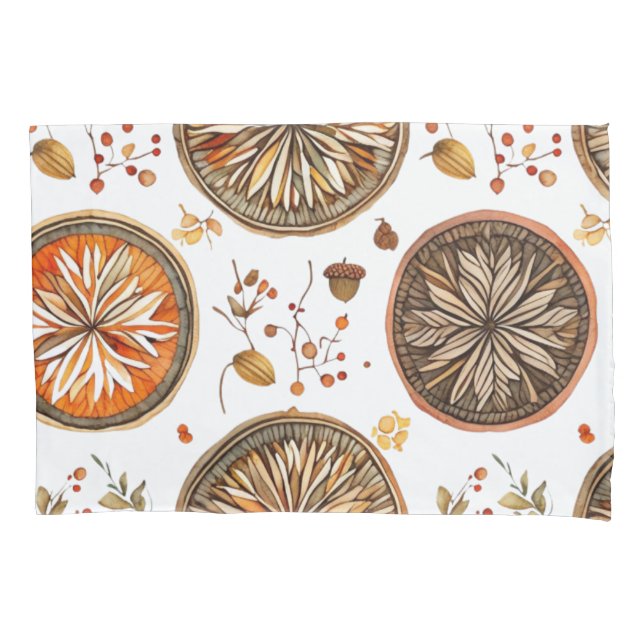 Funda De Cojín Patrón de Mandala de otoño (Anverso)