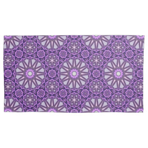 Funda De Cojín Patrón de Mandala del volante de rosca azul púrpur