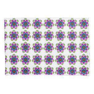 Funda De Cojín Patrón de Mandala Floral