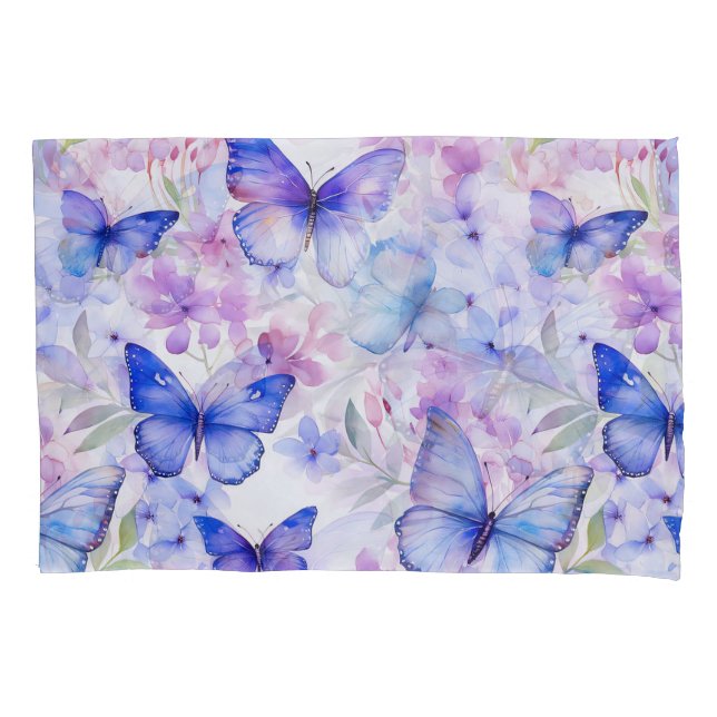 Funda De Cojín Patrón de mariposa Pillowcase (Anverso)