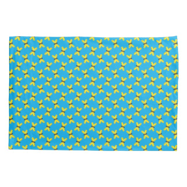 Funda De Cojín Patrón de Mariposas Amarillas (Reverso)