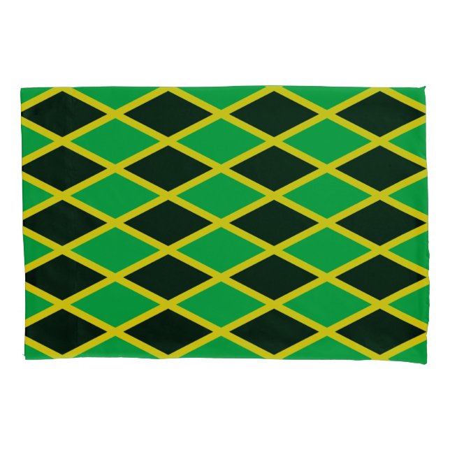 Funda De Cojín Patrón de moda/reggae de la bandera jamaiquina (Anverso)